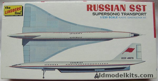 Lindberg 1/230 Tupolev Tu-144 SST - Aeroflot, 493-60 plastic model kit